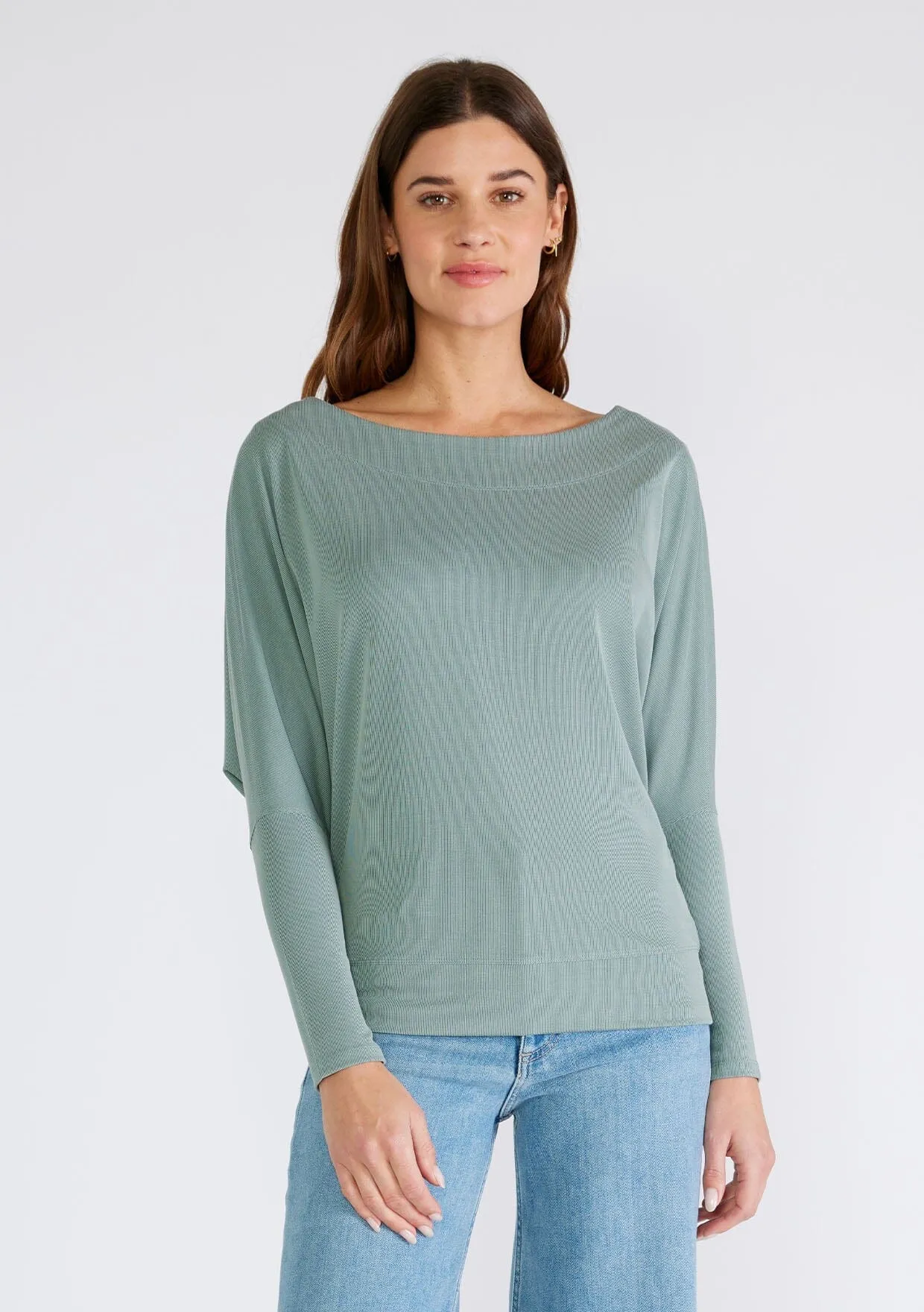 Lea Wide Neck Top sold by lovestitch
