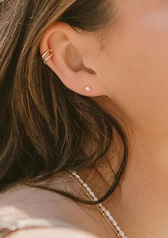 The Salty Gem Pearl Stud Earrings sold by lovestitch