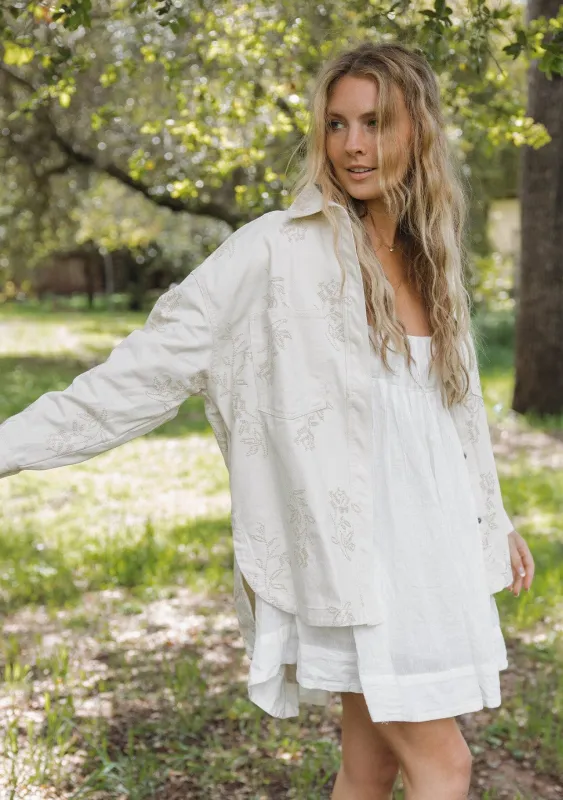 Sofia Embroidered Shirt Jacket sold by lovestitch
