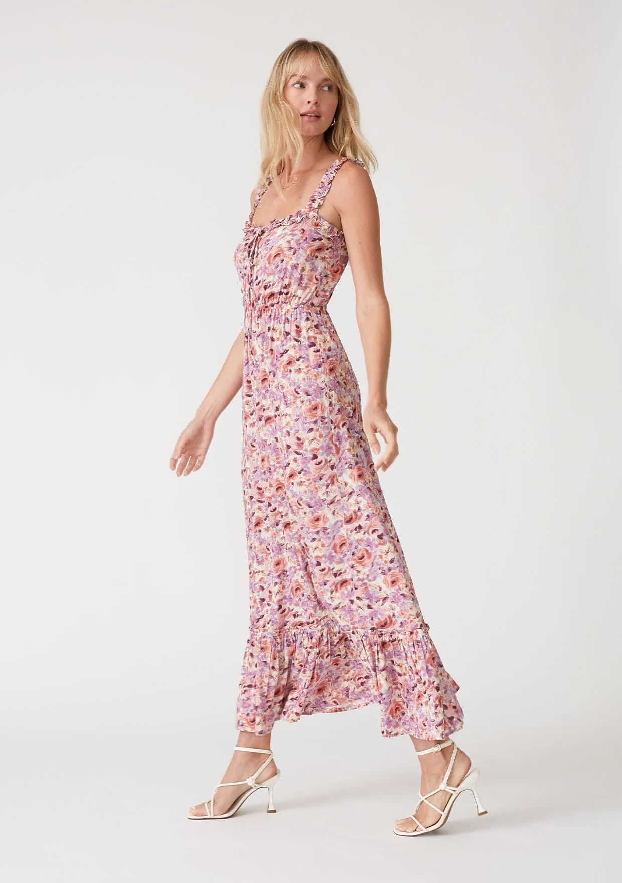 Nicolette Lace-Up Maxi Dress sold by lovestitch product image thumbnail 4