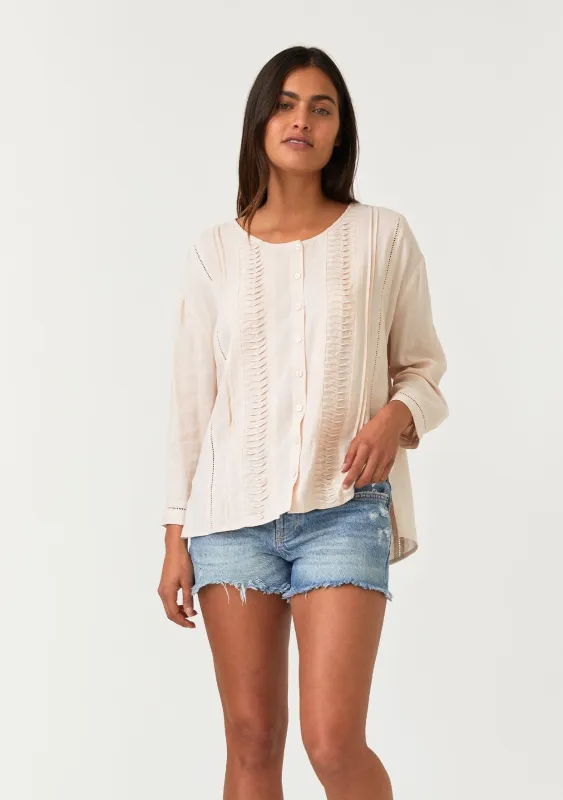 Ayla Pleated Blouse sold by lovestitch