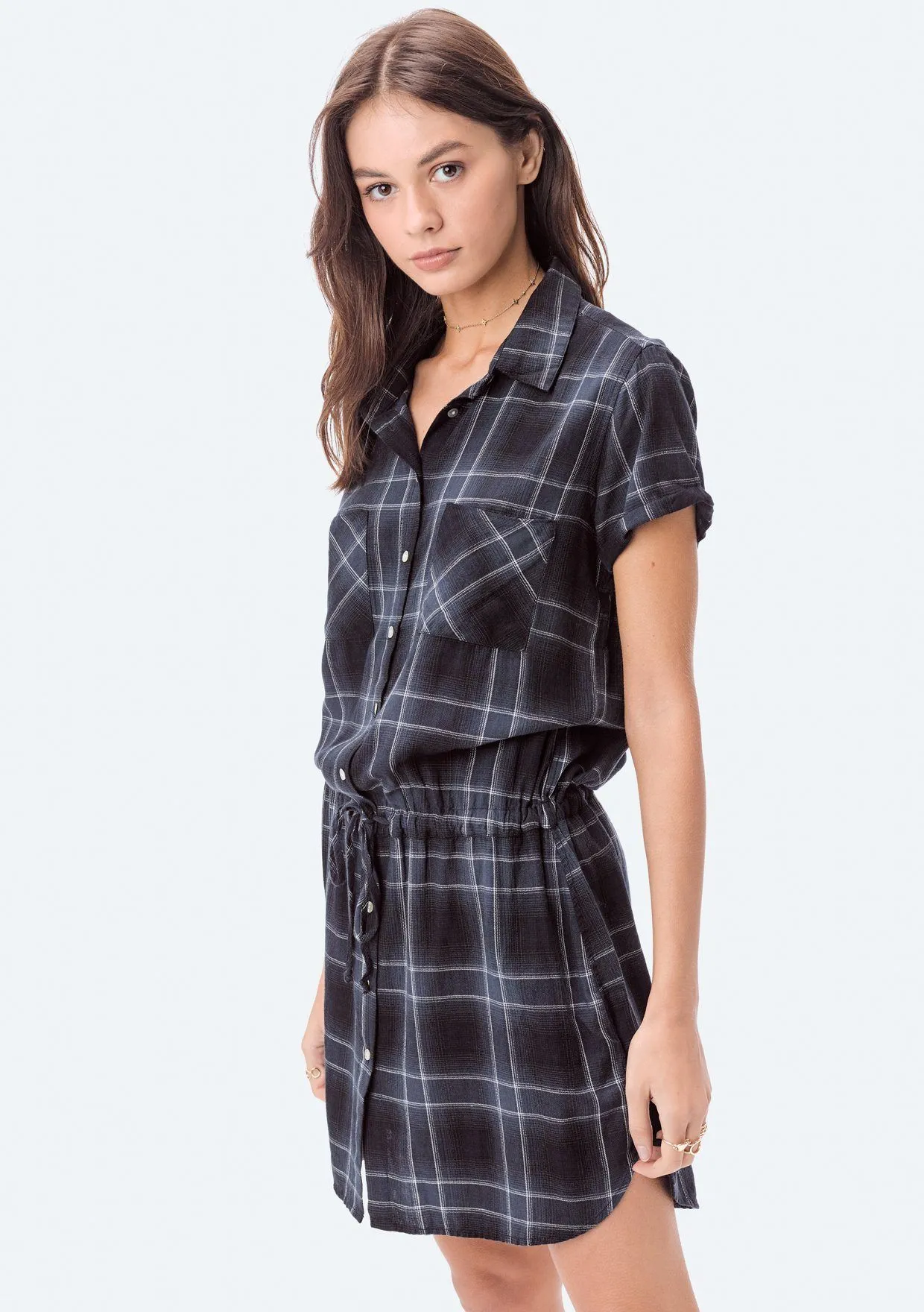 Peyton Plaid Shirt Dress sold by lovestitch product image thumbnail 3