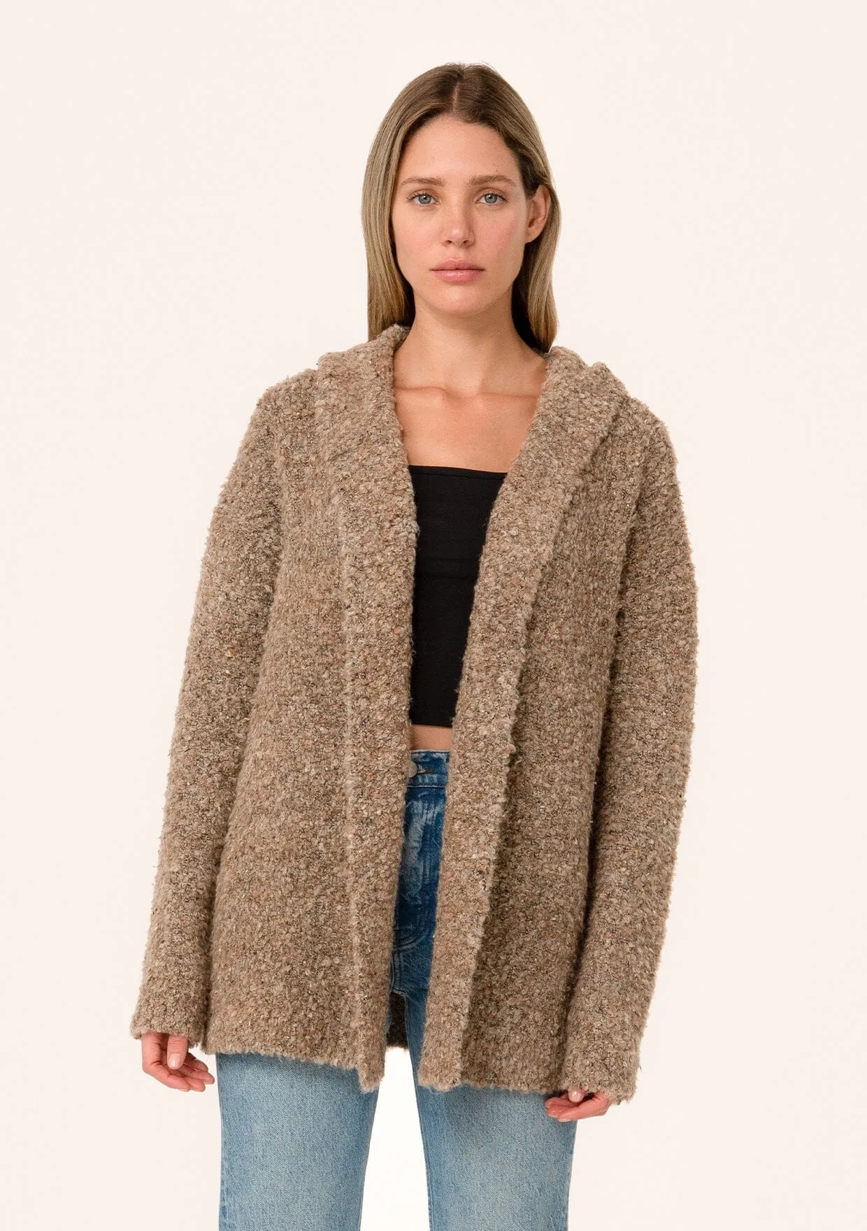 Sycamore Boucle Hooded Cardigan sold by lovestitch product image thumbnail 2