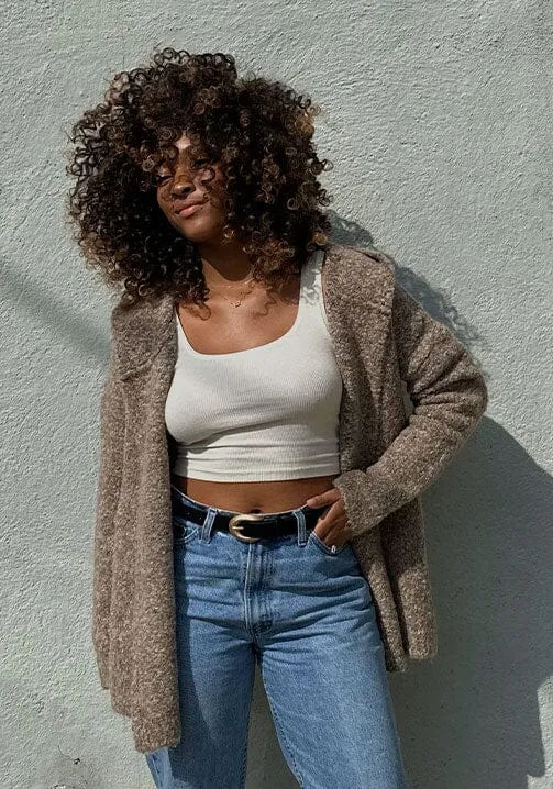 Sycamore Boucle Hooded Cardigan sold by lovestitch