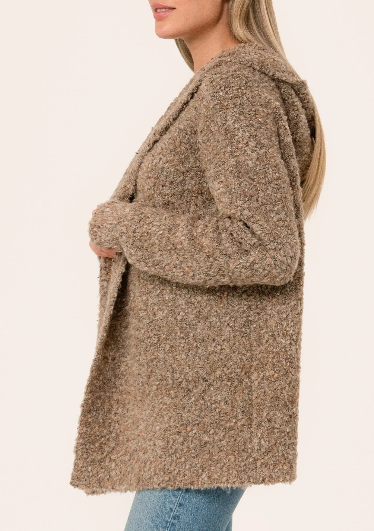 Sycamore Boucle Hooded Cardigan sold by lovestitch product image thumbnail 4