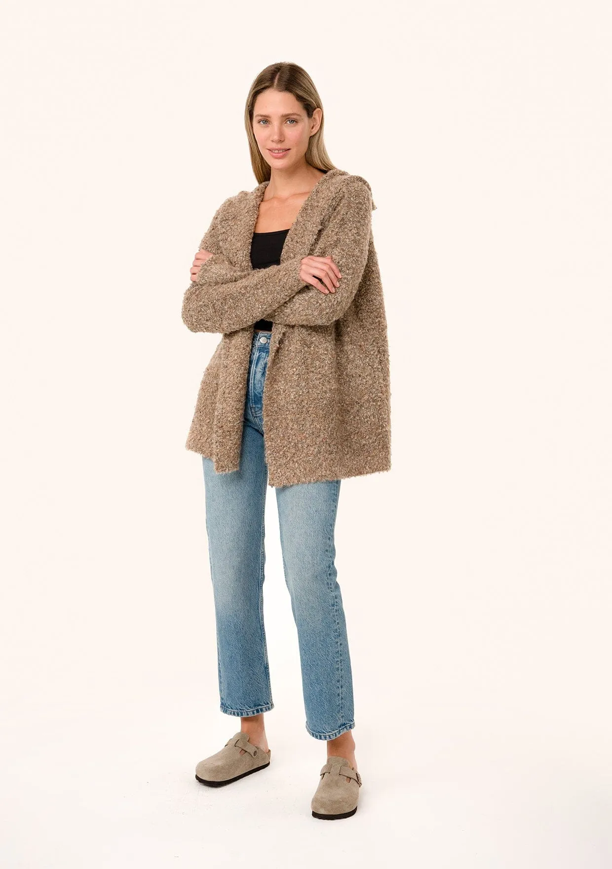 Sycamore Boucle Hooded Cardigan sold by lovestitch product image thumbnail 5