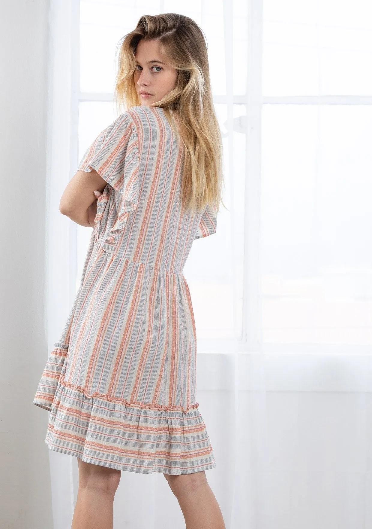 Silver Linings Striped Mini Dress sold by lovestitch product image thumbnail 2