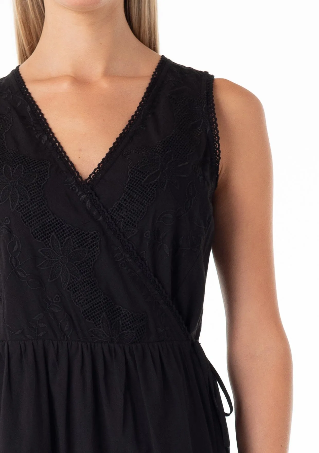 Lenore Embroidered Wrap Dress sold by lovestitch product image thumbnail 4
