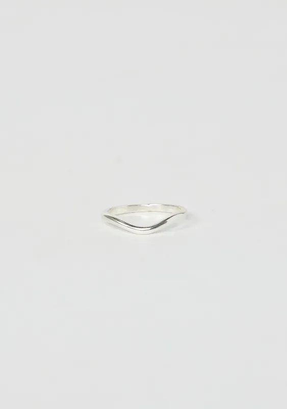 Moon Pi Silver Arched Stacking Ring sold by lovestitch