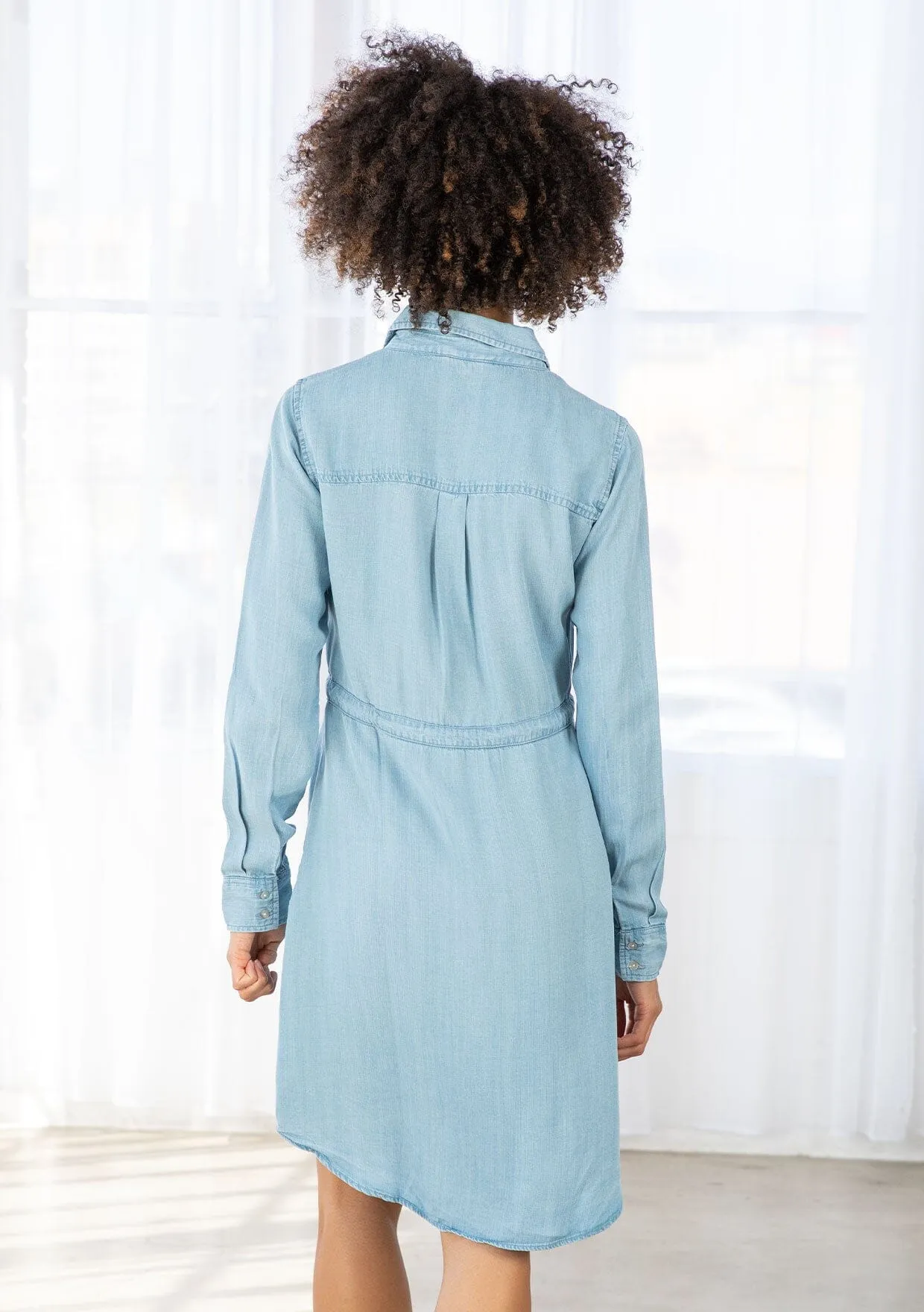 Tencel Mini Shirt Dress sold by lovestitch product image thumbnail 2