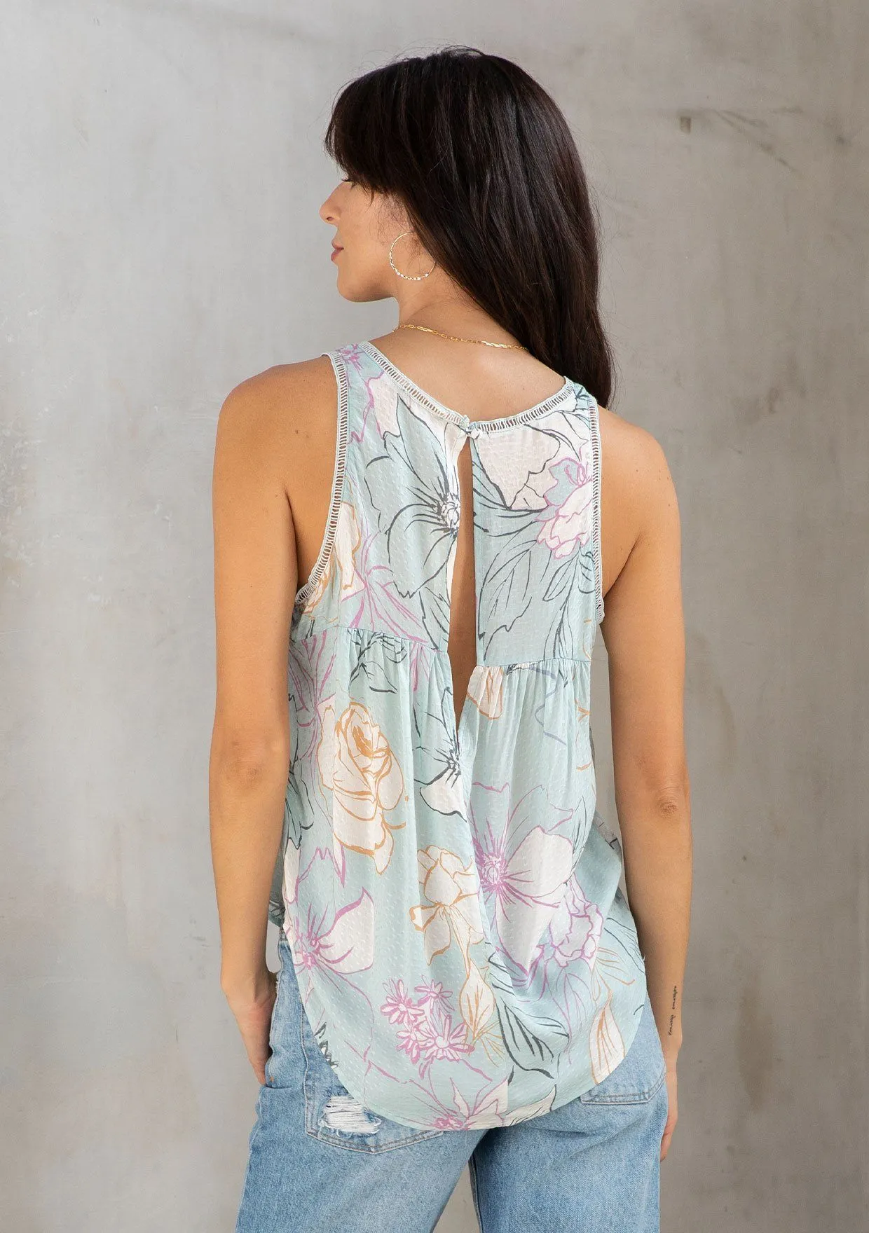 Secret Garden Floral Tank Top sold by lovestitch product image thumbnail 3