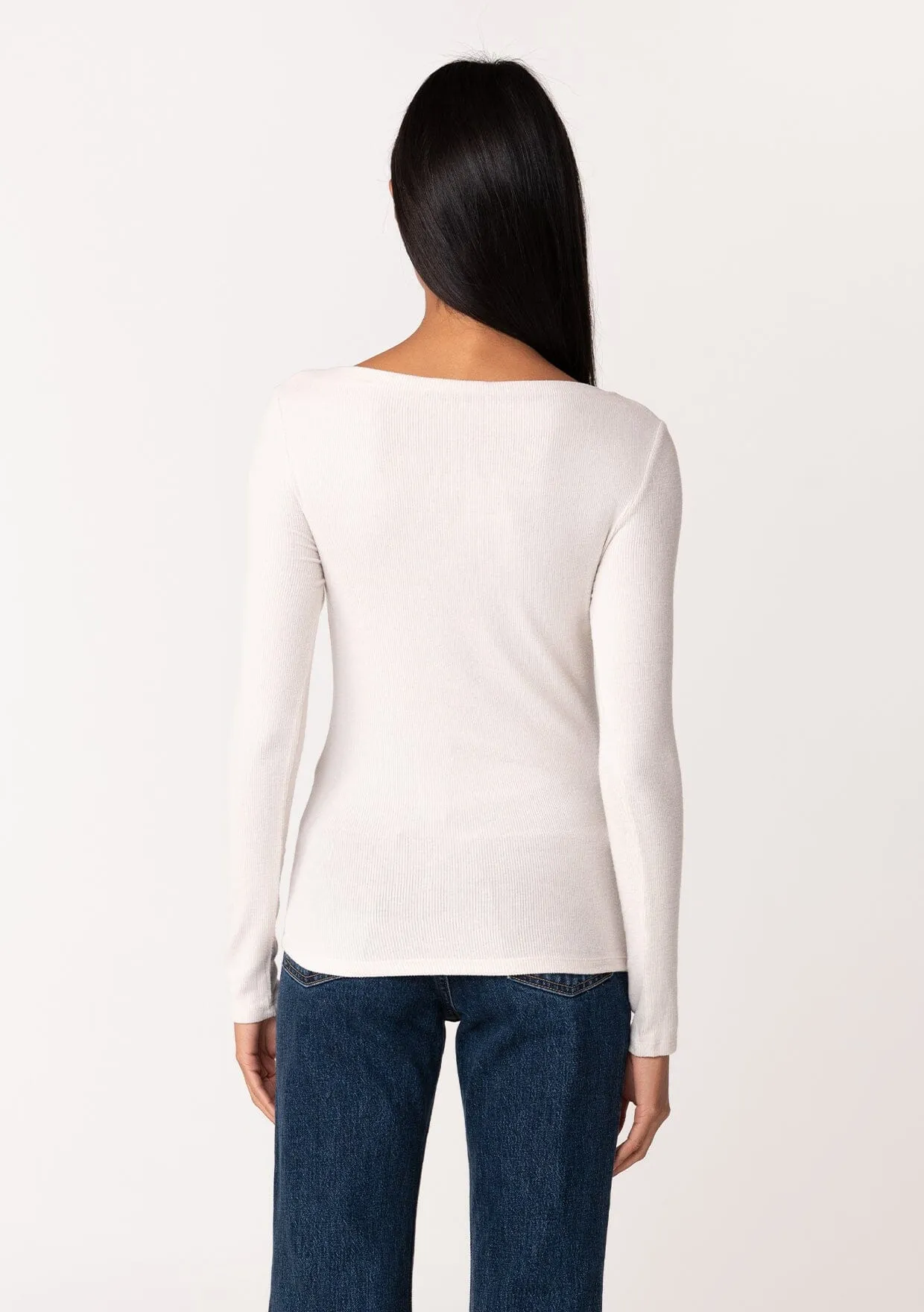 Effortless Micro Rib Mock Neck Top sold by lovestitch product image thumbnail 3