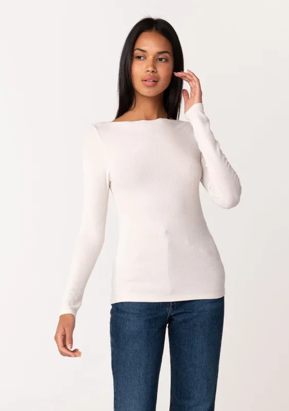 Effortless Micro Rib Mock Neck Top sold by lovestitch