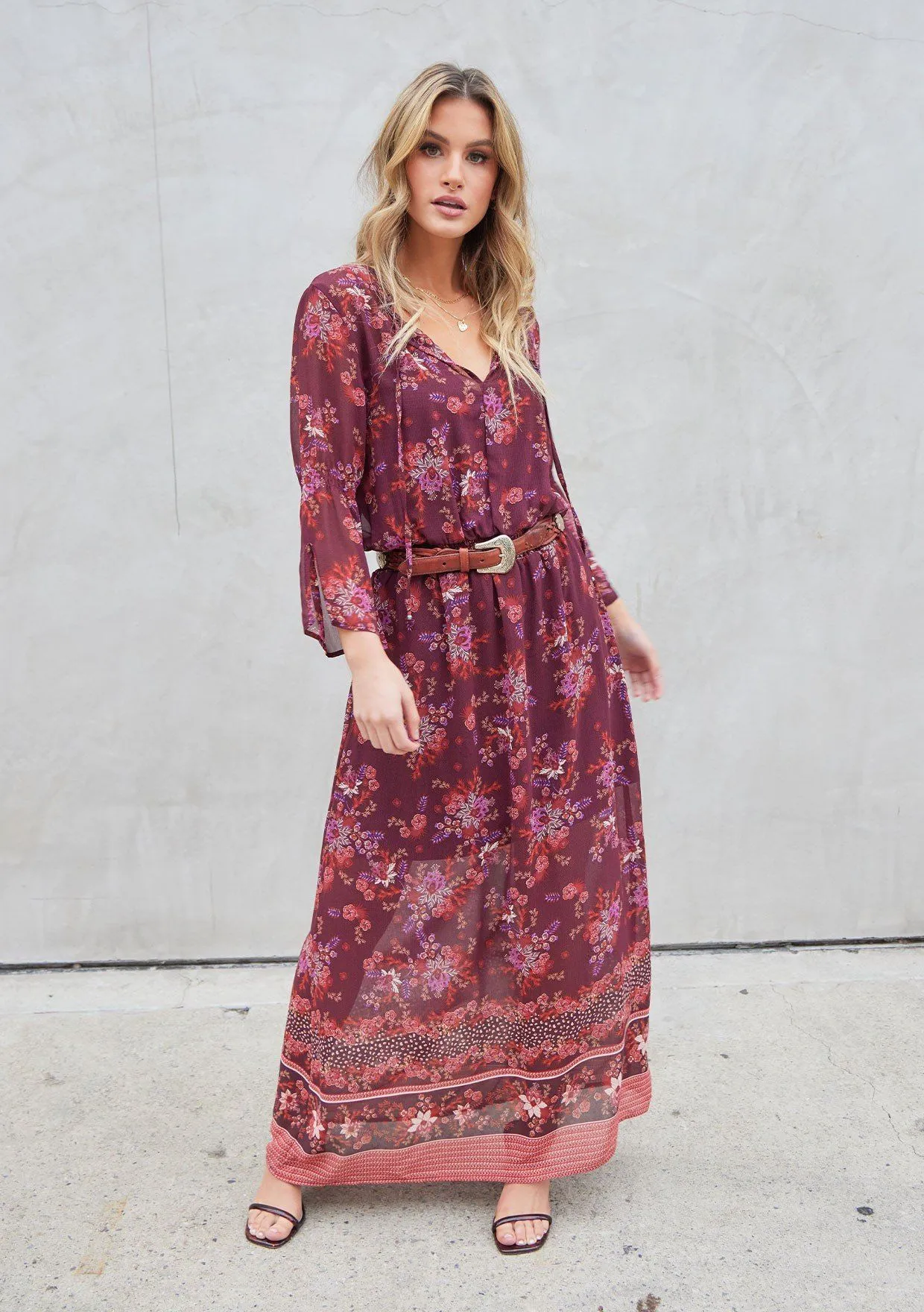 Poetry In Motion Floral Maxi Dress sold by lovestitch