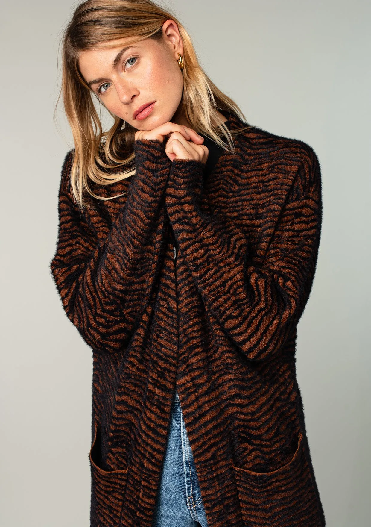 Run Wild Zebra Stripe Cardigan sold by lovestitch product image thumbnail 4