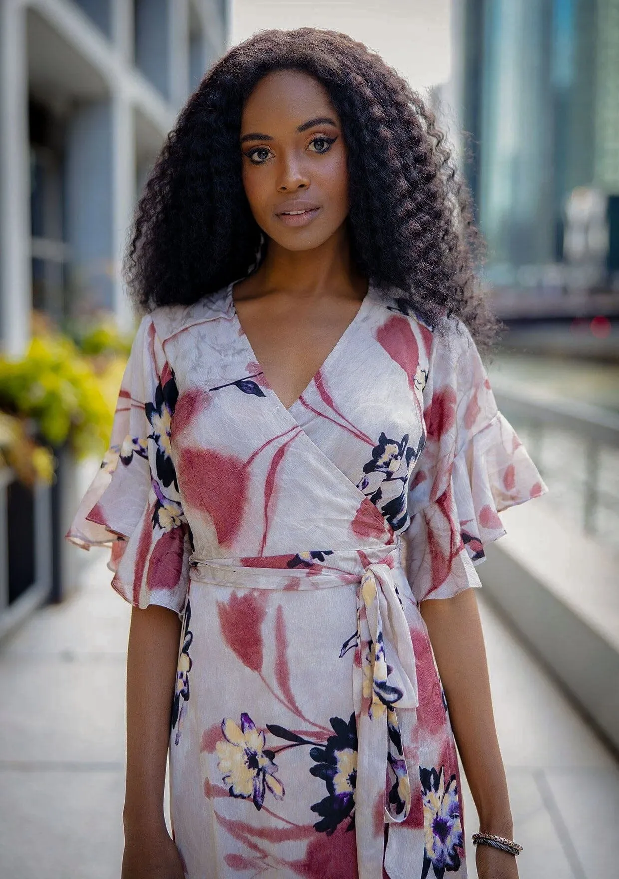 Sweet Treat Floral Wrap Dress sold by lovestitch product image thumbnail 2