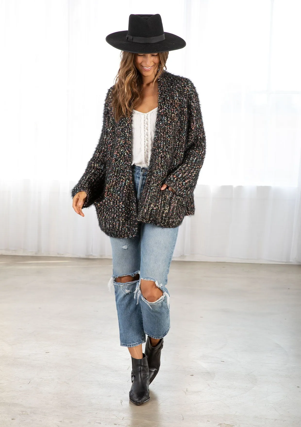 Starry Night Marled Cardigan sold by lovestitch product image thumbnail 4