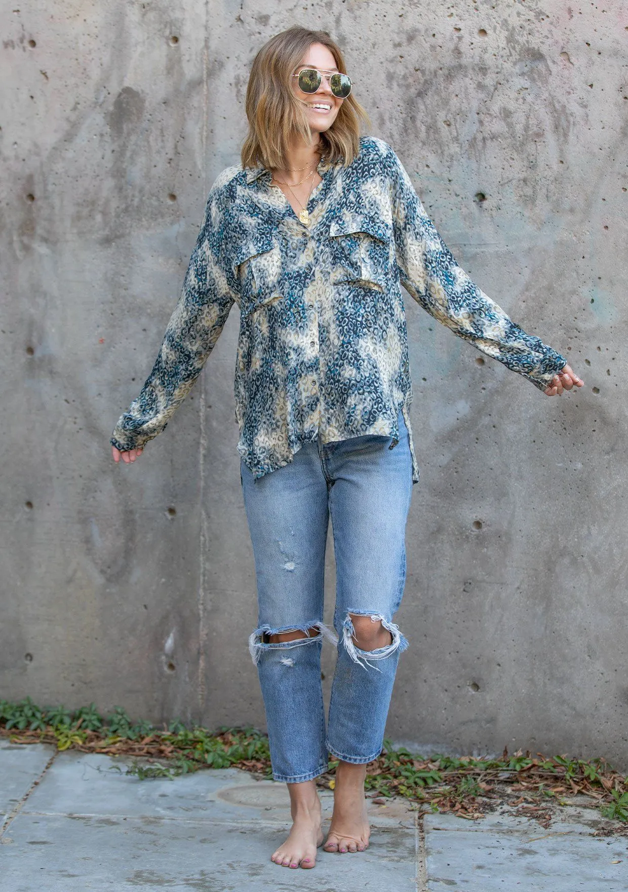 Silky Leopard Print Top sold by lovestitch product image thumbnail 2