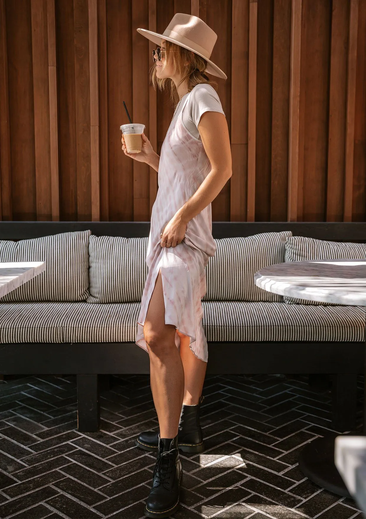 Rose Tie Dye Midi Slip Dress sold by lovestitch product image thumbnail 3