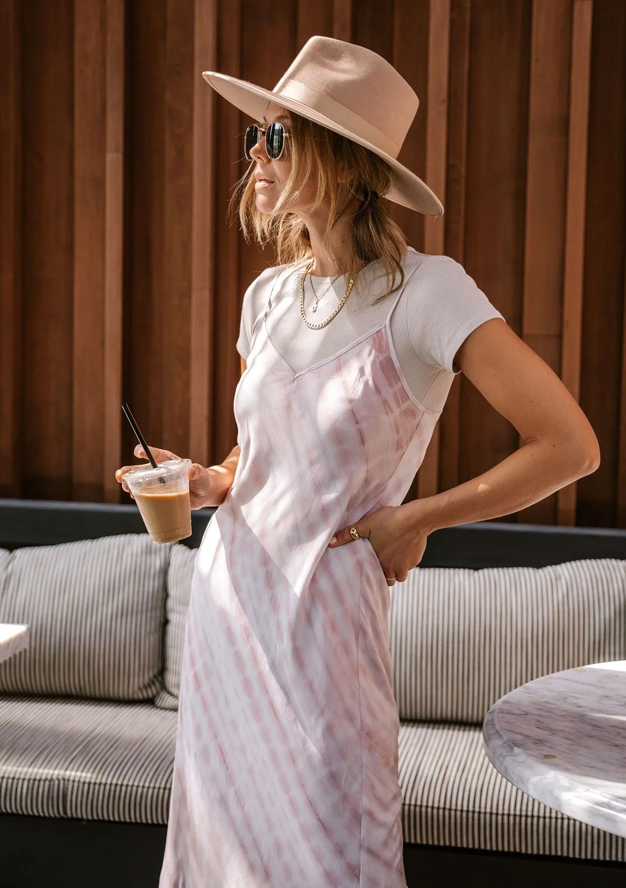 Rose Tie Dye Midi Slip Dress sold by lovestitch product image thumbnail 4