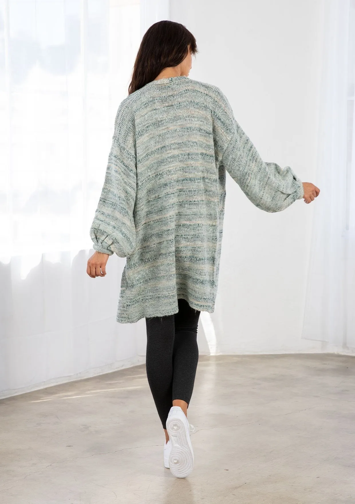 Cozy Up Melange Knit Cardigan sold by lovestitch product image thumbnail 5