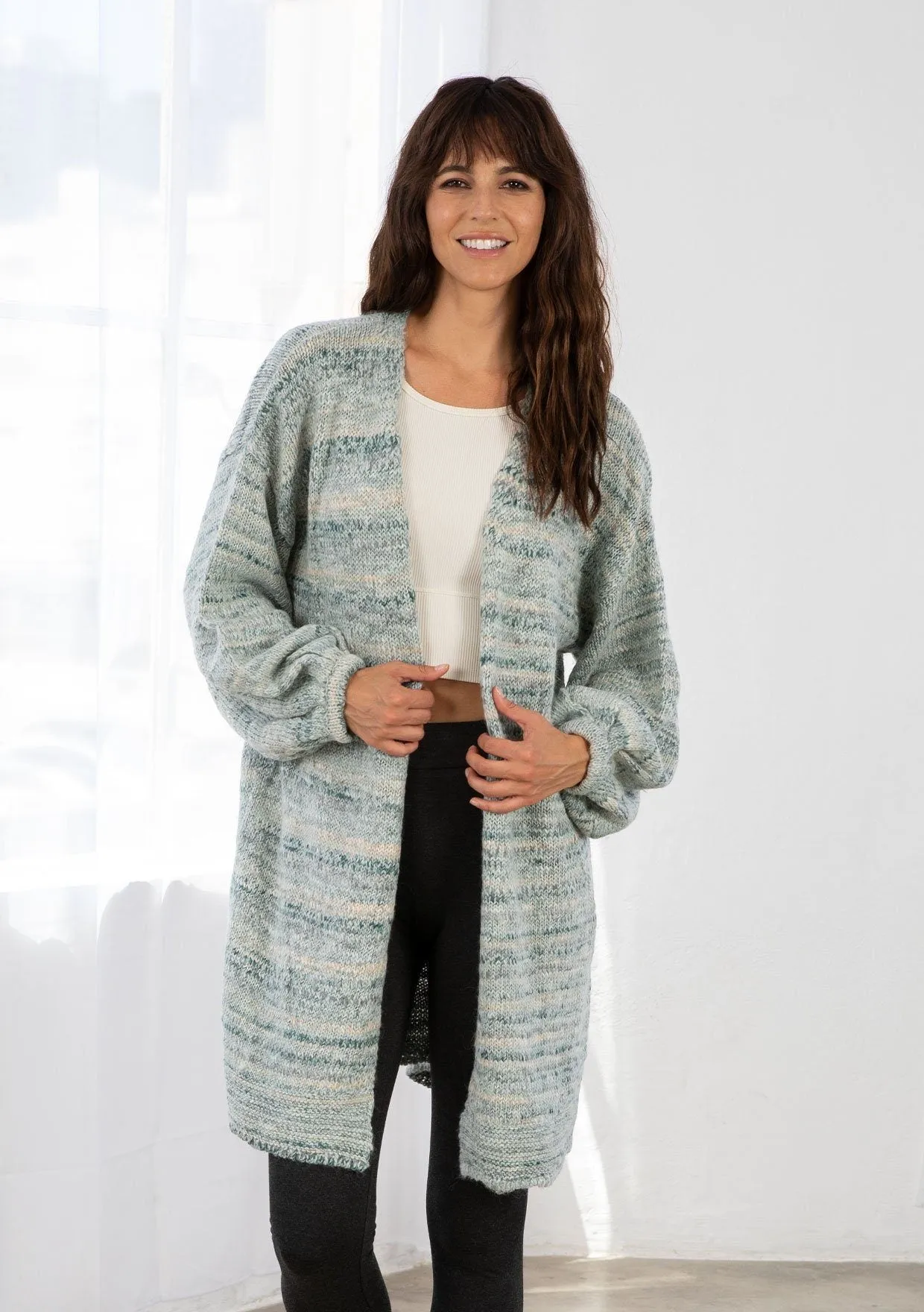 Cozy Up Melange Knit Cardigan sold by lovestitch