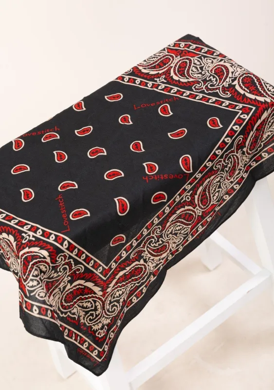 Black Paisley Bandana sold by lovestitch