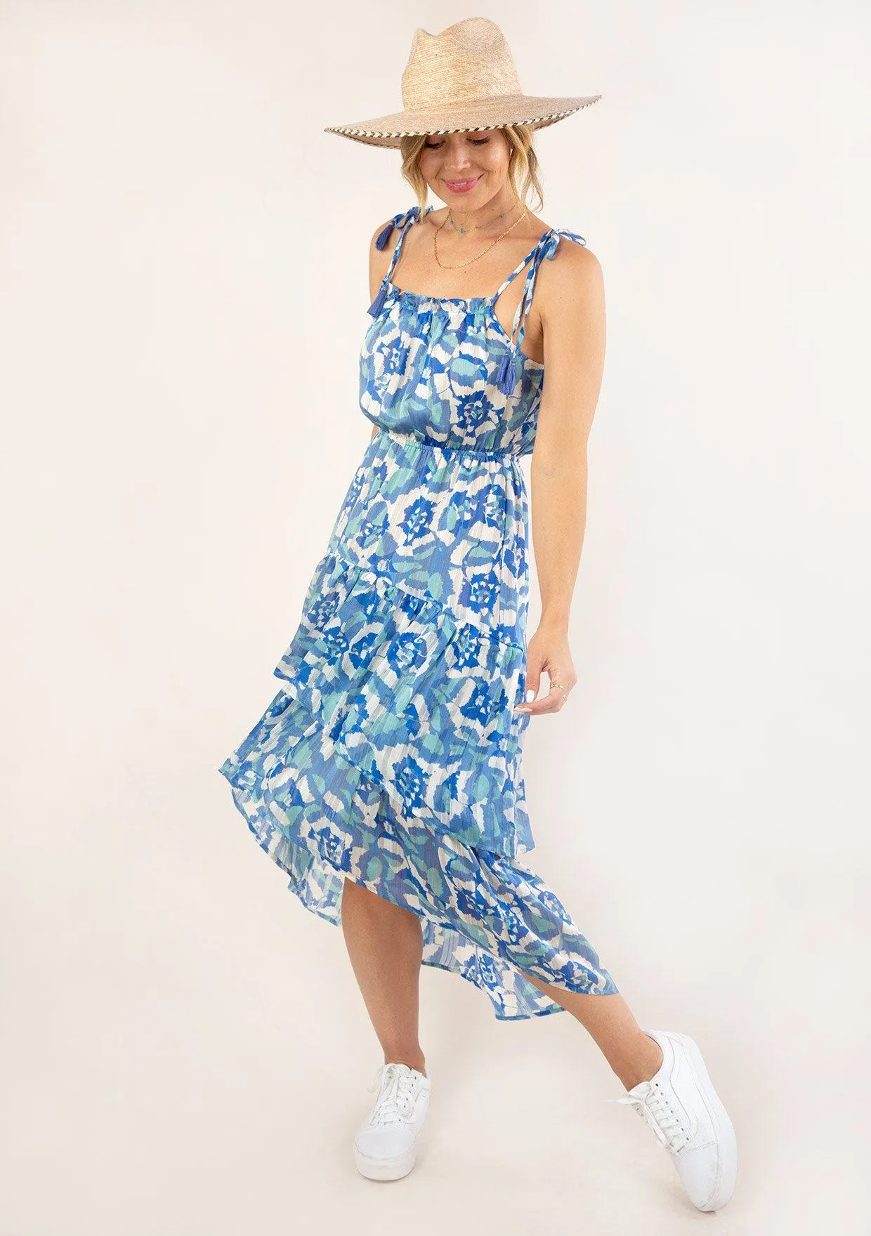Floral Tassel Tie Midi Dress sold by lovestitch product image thumbnail 5
