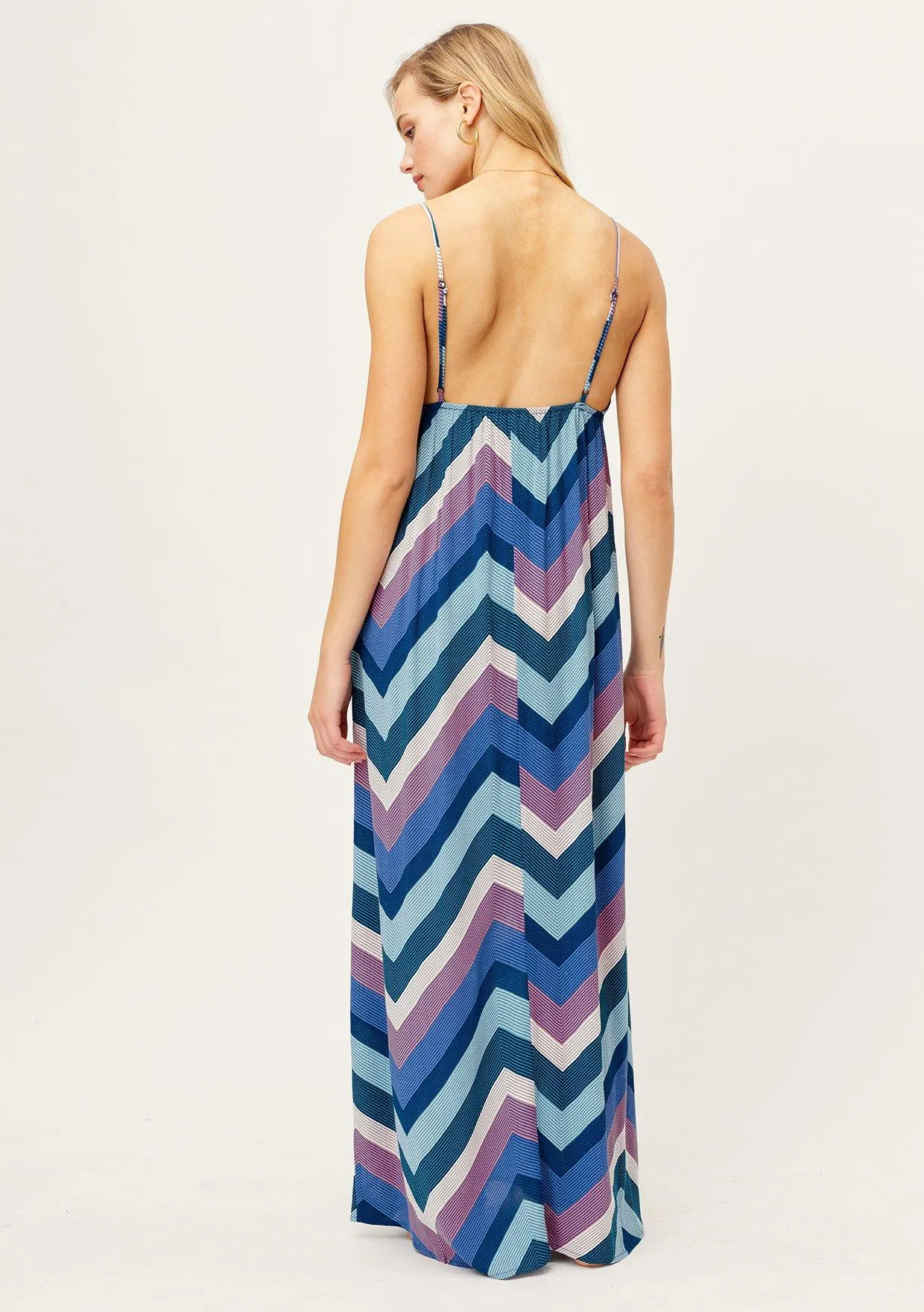 Summer Stripes Flattering Maxi Dress sold by lovestitch product image thumbnail 2