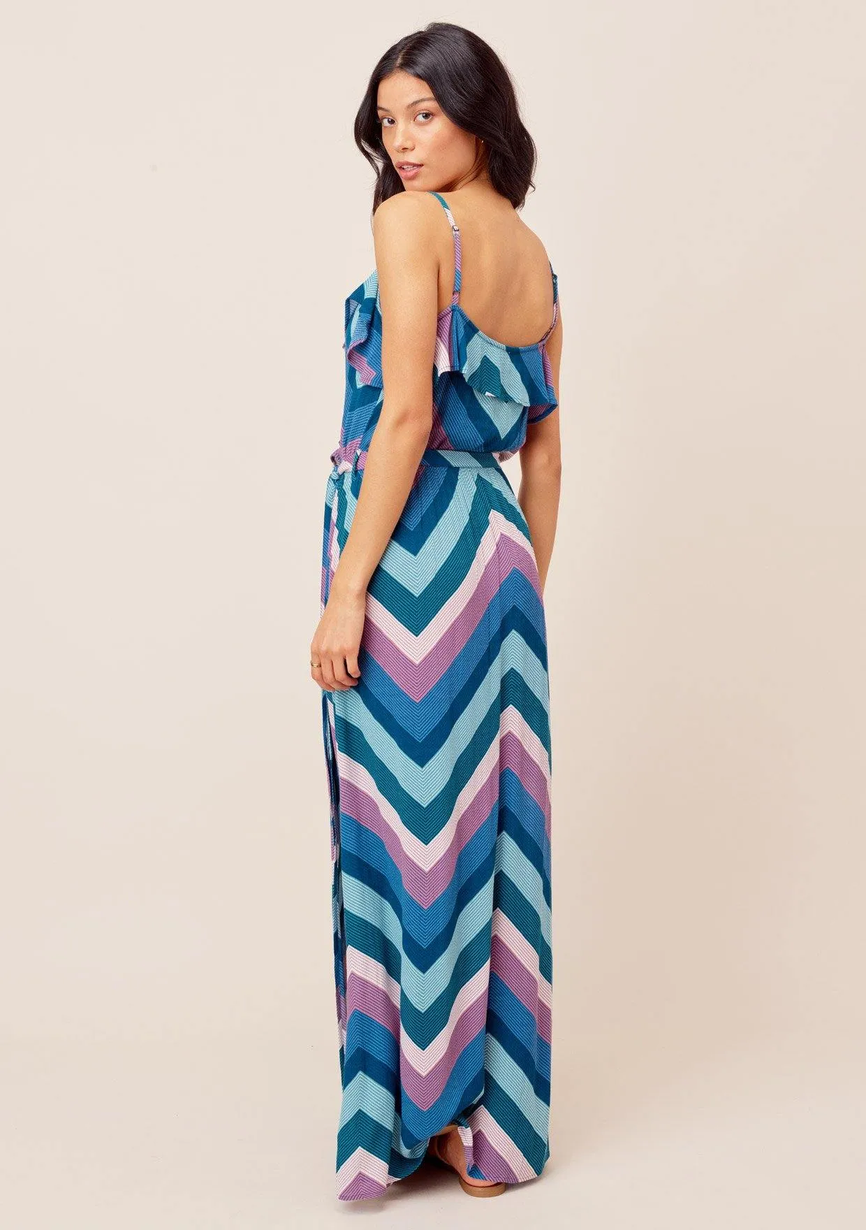 Cecily Color-Pop Ruffle Maxi Dress sold by lovestitch product image thumbnail 2