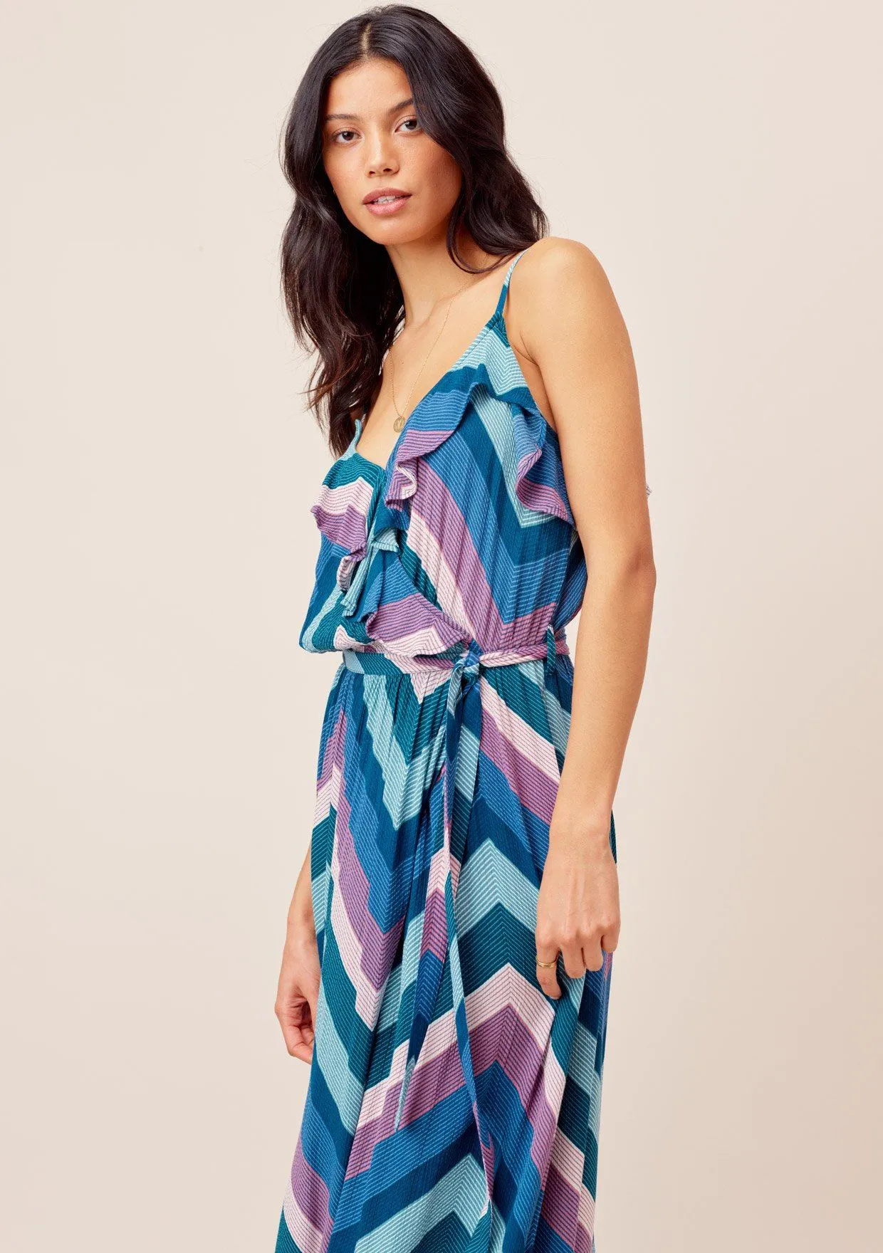 Cecily Color-Pop Ruffle Maxi Dress sold by lovestitch product image thumbnail 3