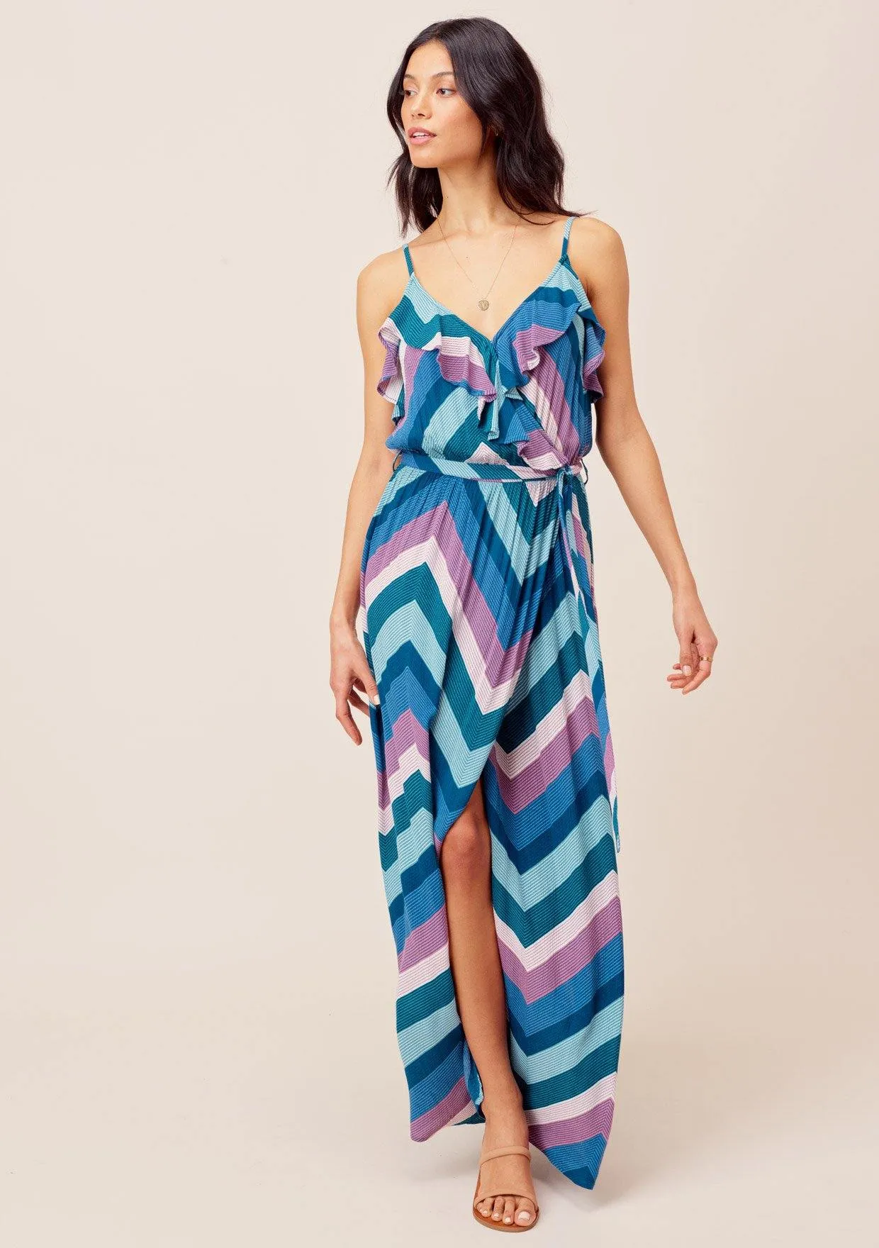 Cecily Color-Pop Ruffle Maxi Dress sold by lovestitch product image thumbnail 5