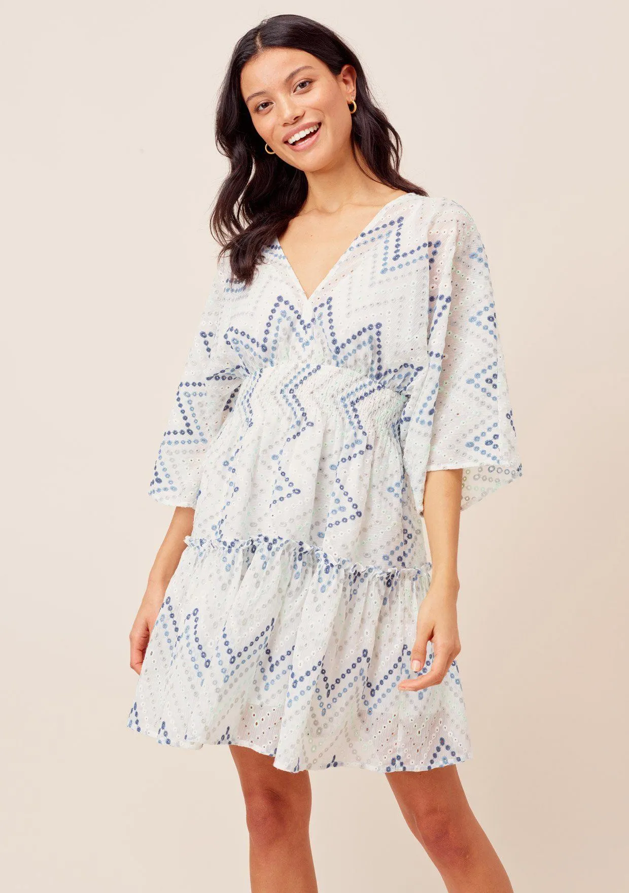 Nina Chevron Stripe Mini Dress sold by lovestitch product image thumbnail 2