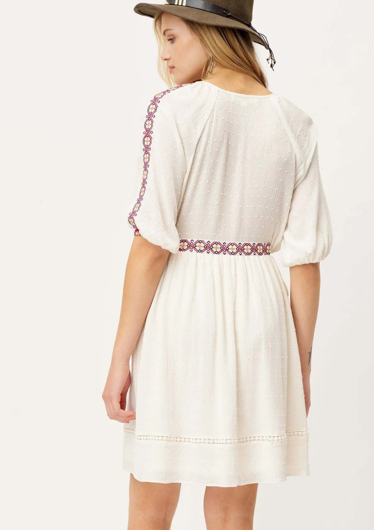 Penny Lane Embroidered Boho Mini Dress sold by lovestitch product image thumbnail 4