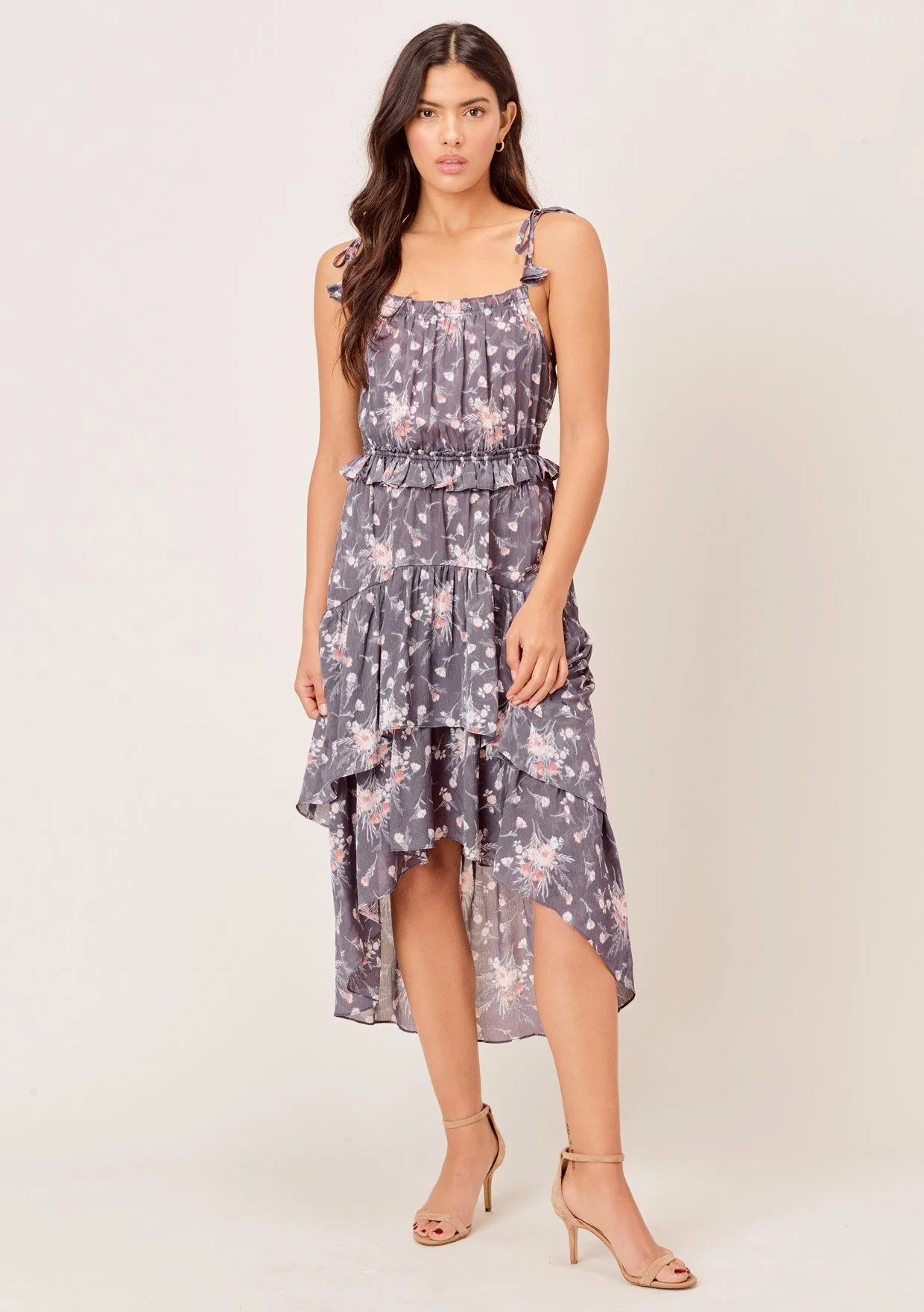 Nieva Floral Tie Strap Midi Dress sold by lovestitch product image thumbnail 2