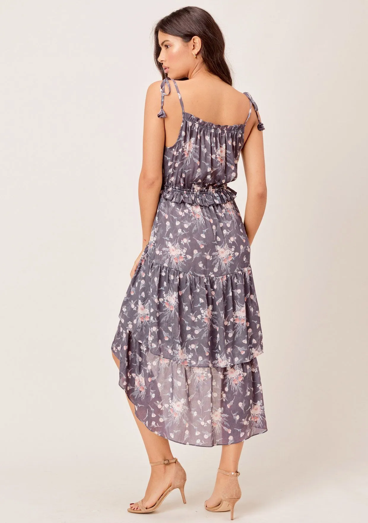 Nieva Floral Tie Strap Midi Dress sold by lovestitch product image thumbnail 3