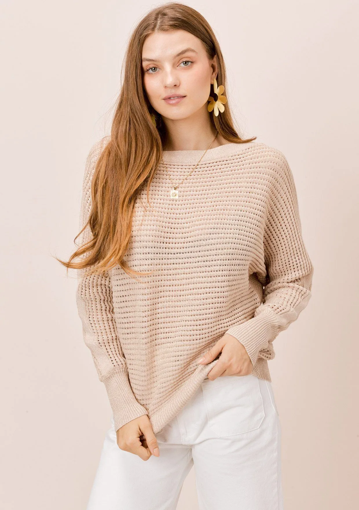 Juliet Metallic Boatneck Sweater sold by lovestitch product image thumbnail 2