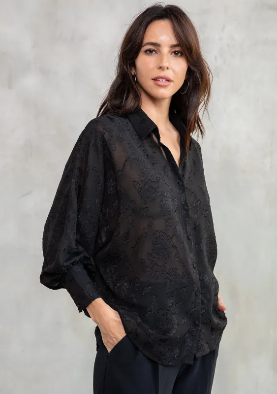 Gwyneth Jacquard Blouse sold by lovestitch