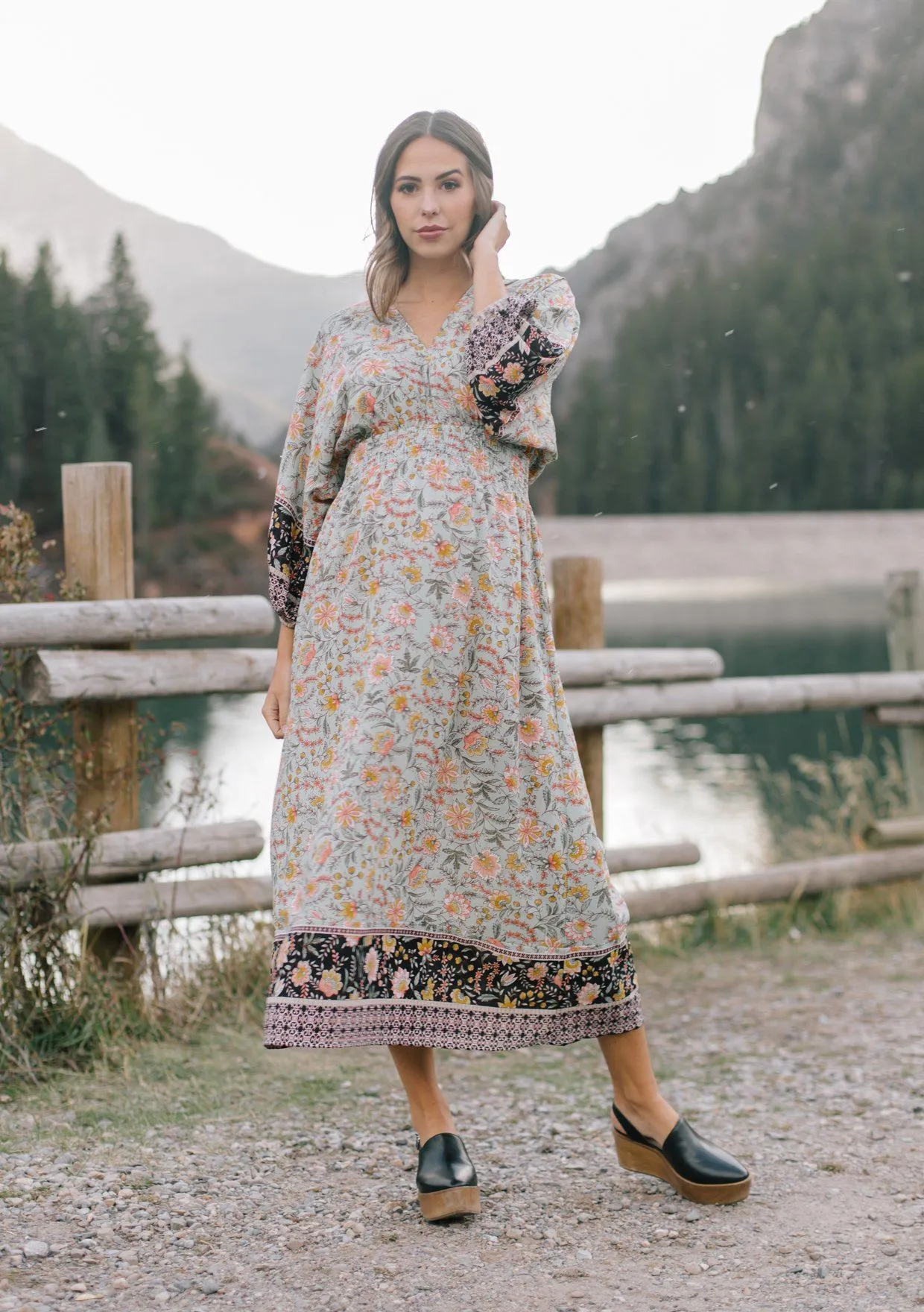 Amanda Volume Sleeve Maxi Dress sold by lovestitch product image thumbnail 5