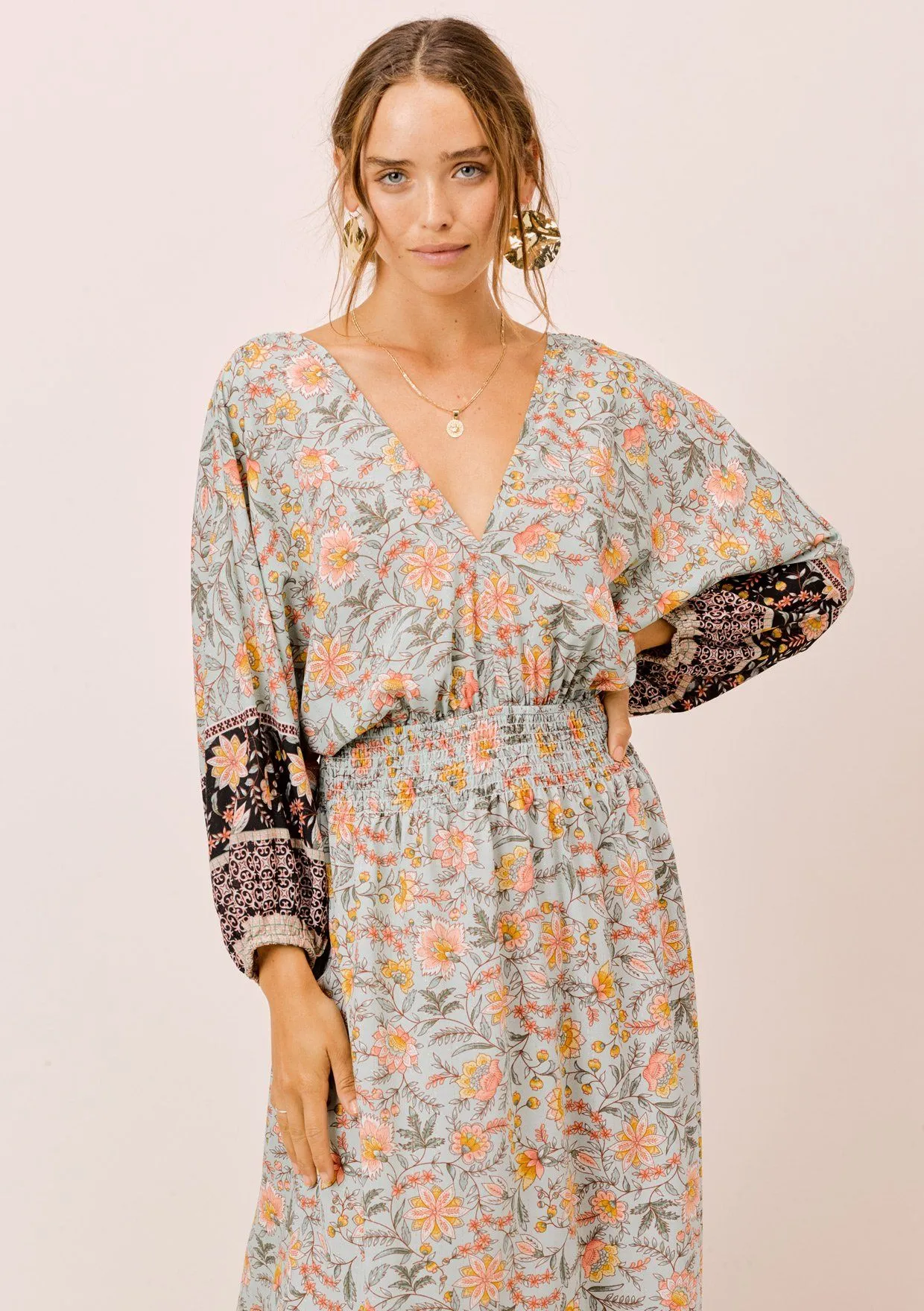 Amanda Volume Sleeve Maxi Dress sold by lovestitch product image thumbnail 4