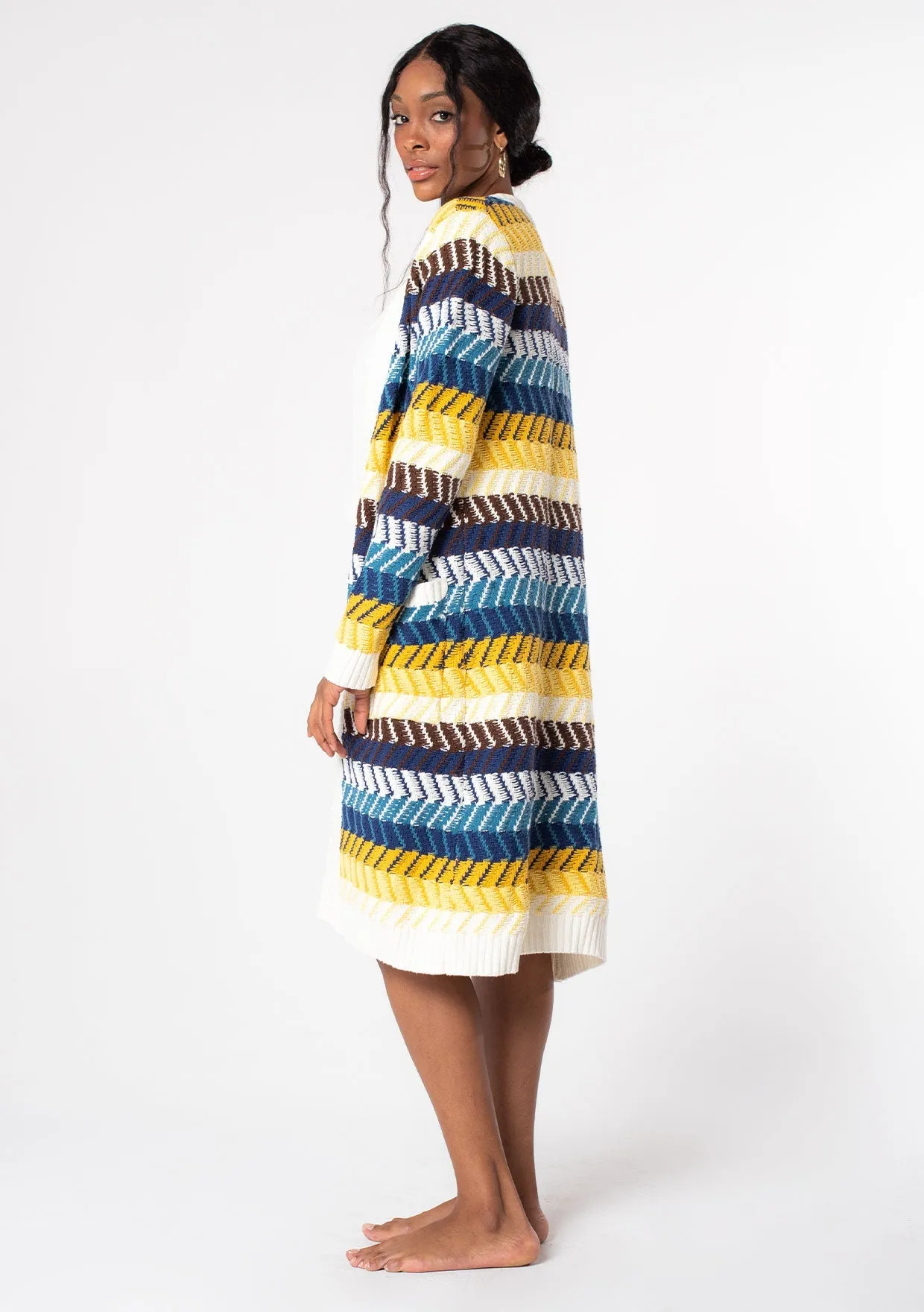 Dawn Chevron Stripe Cardigan sold by lovestitch product image thumbnail 4