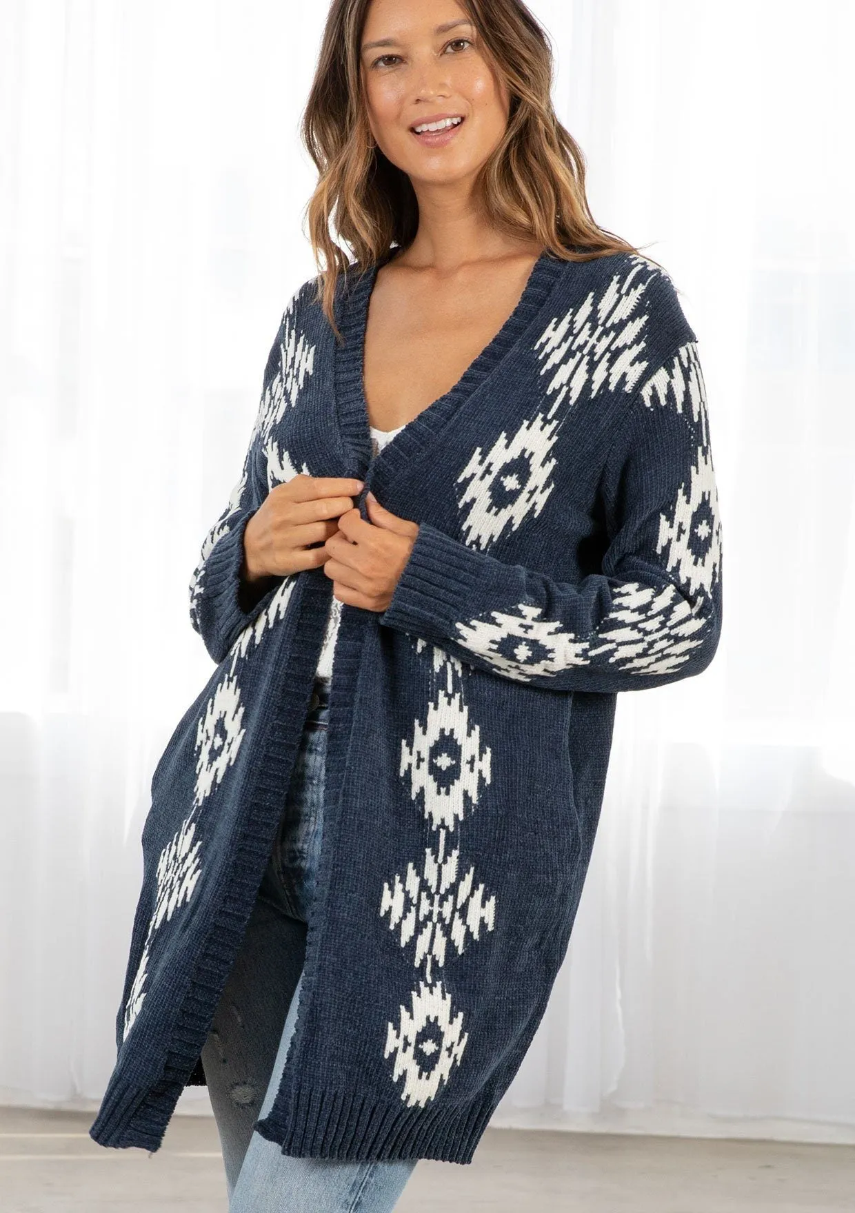 River Chenille Cardigan sold by lovestitch