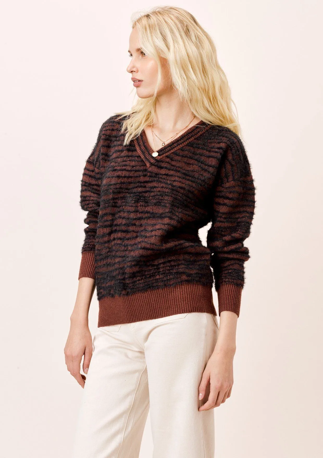 Cher Zebra Stripe Pullover sold by lovestitch