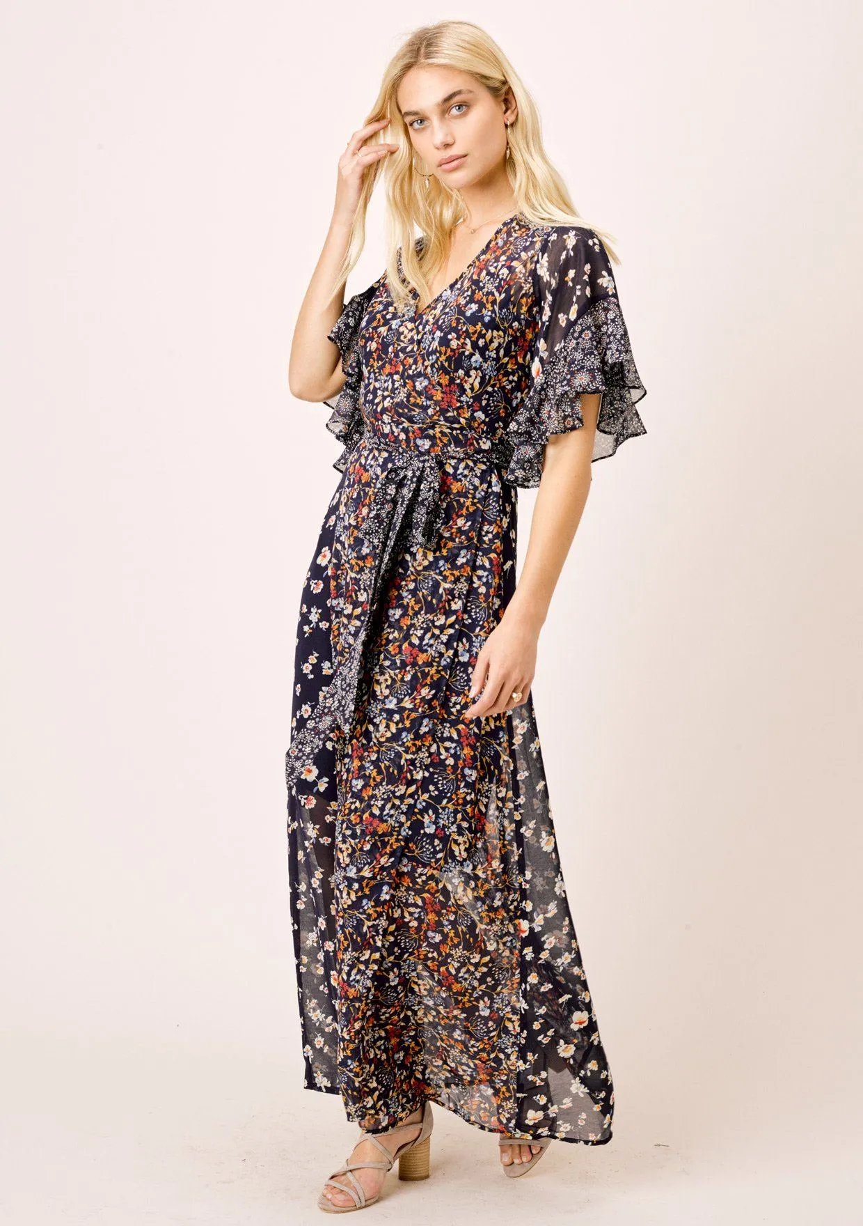 Priscilla Floral Wrap Dress sold by lovestitch product image thumbnail 3