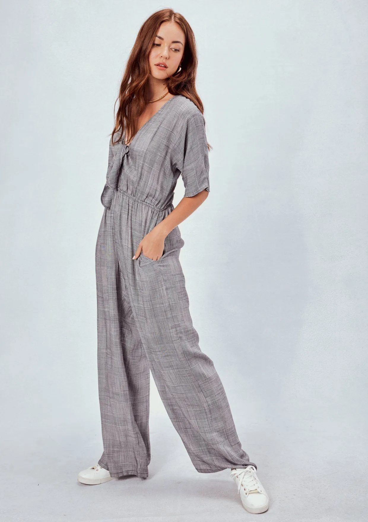 Marcela Plaid Jumpsuit sold by lovestitch product image thumbnail 3