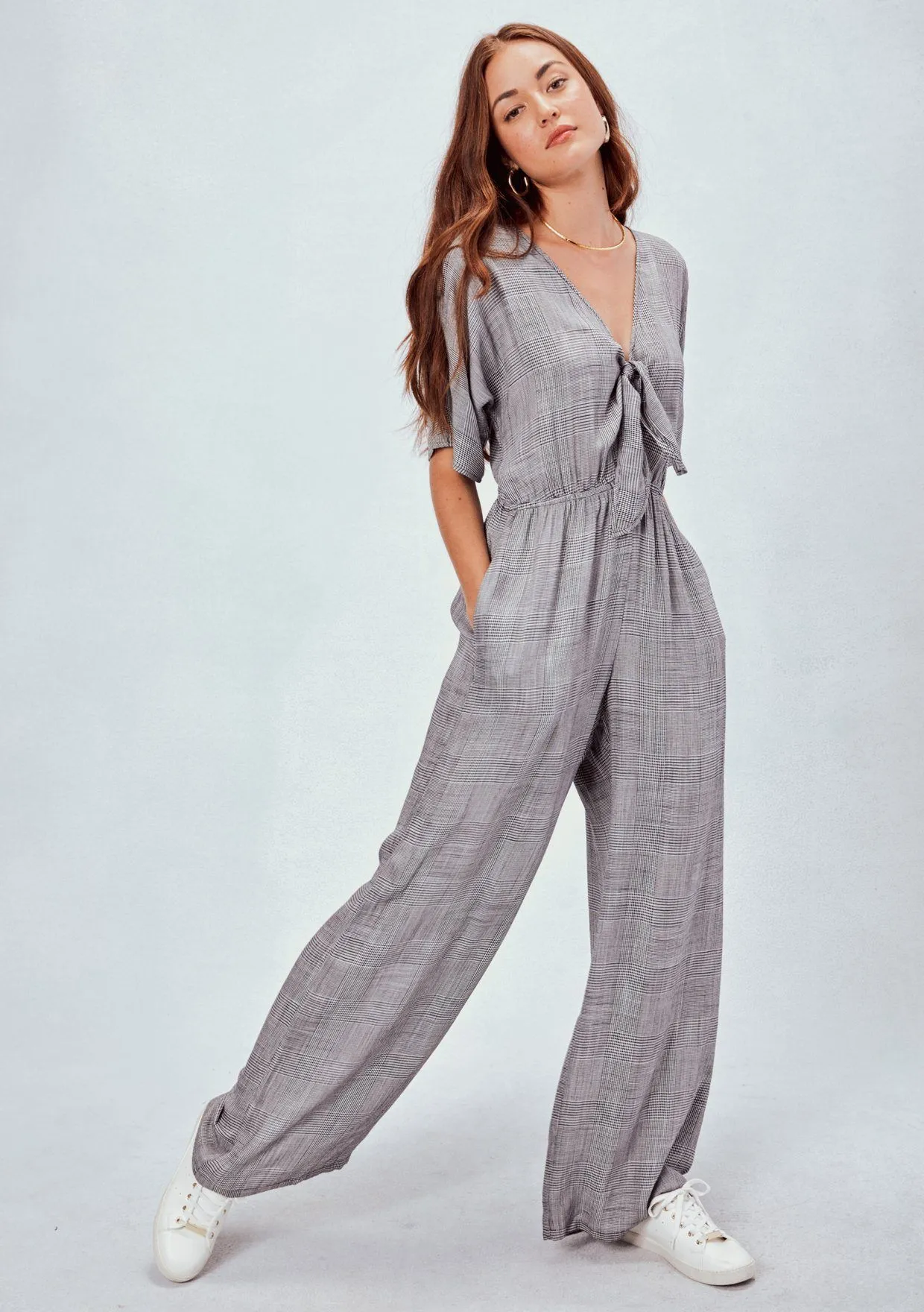 Marcela Plaid Jumpsuit sold by lovestitch