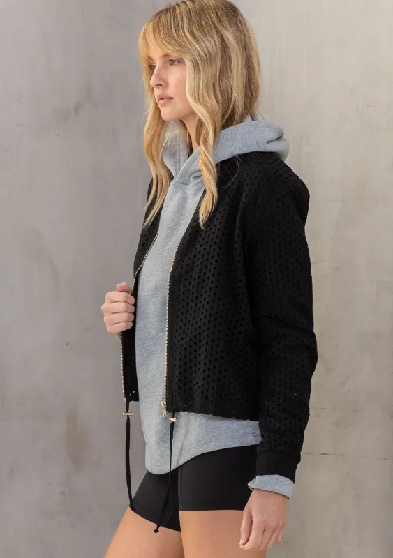 Elle Eyelet Bomber sold by lovestitch