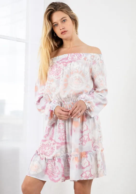 Cherished Off Shoulder Mini Dress sold by lovestitch