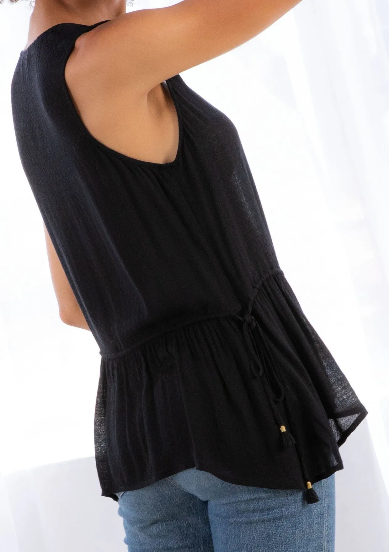 Summer Moon Side Tie Tank Top sold by lovestitch product image thumbnail 3