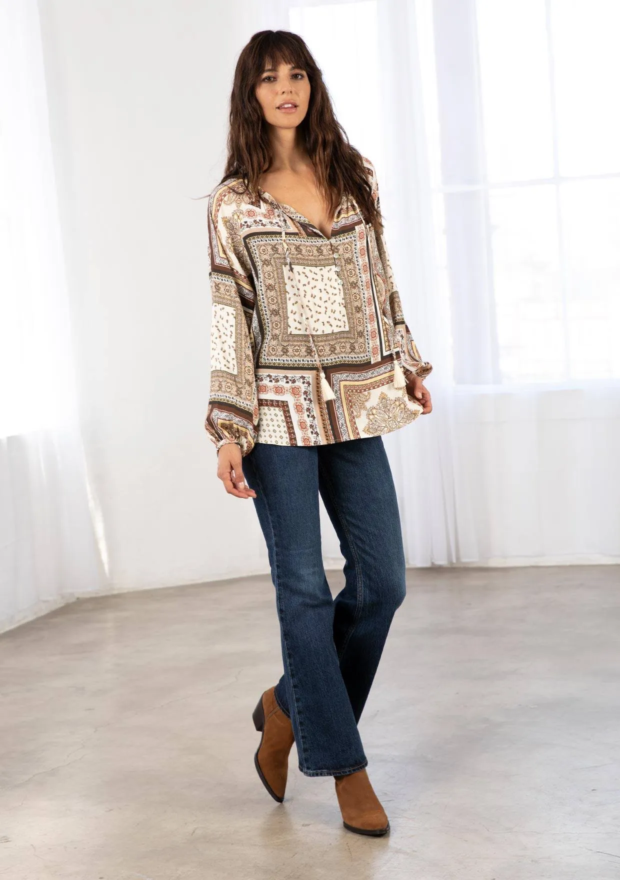 Nomad Patchwork Peasant Top sold by lovestitch product image thumbnail 4